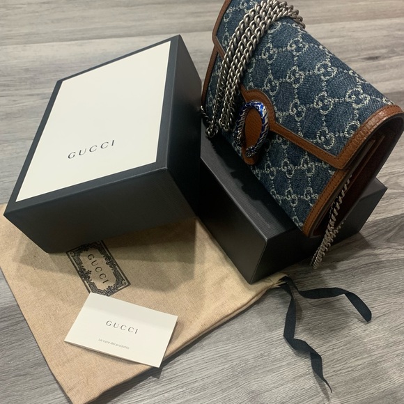Gucci crossbody auténtica certificados caja y bolsa cubre polvo - Picture 1 of 5